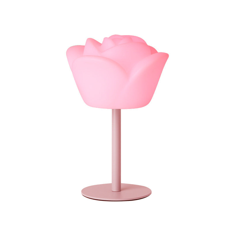 Rechargeable PE Rose Table Outdoor Light