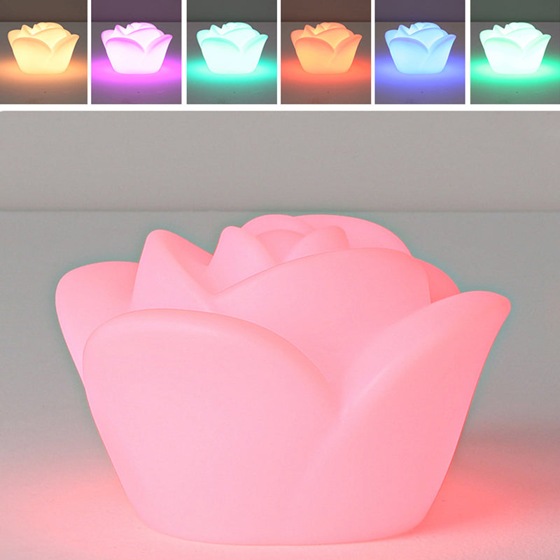 Rechargeable PE Rose Table Outdoor Light
