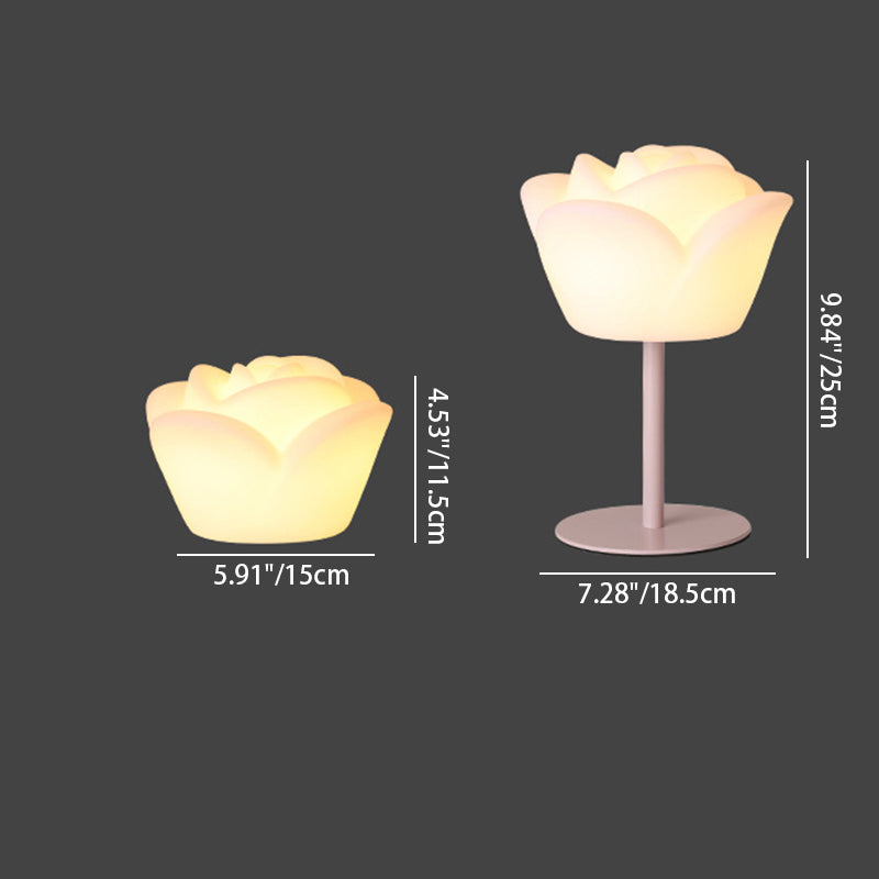Rechargeable PE Rose Table Outdoor Light