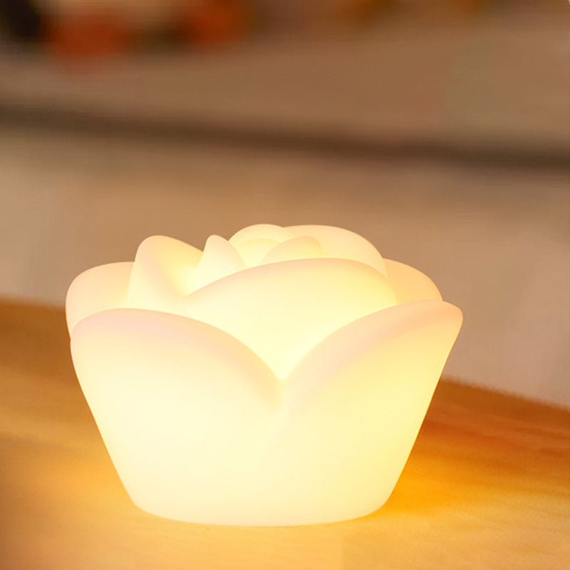 Rechargeable PE Rose Table Outdoor Light