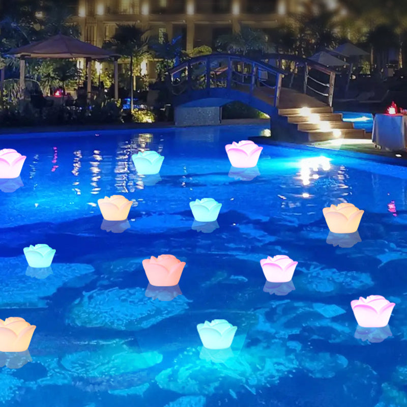 Rechargeable PE Rose Table Outdoor Light
