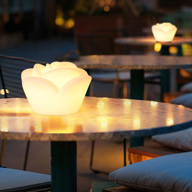 Rechargeable PE Rose Table Outdoor Light