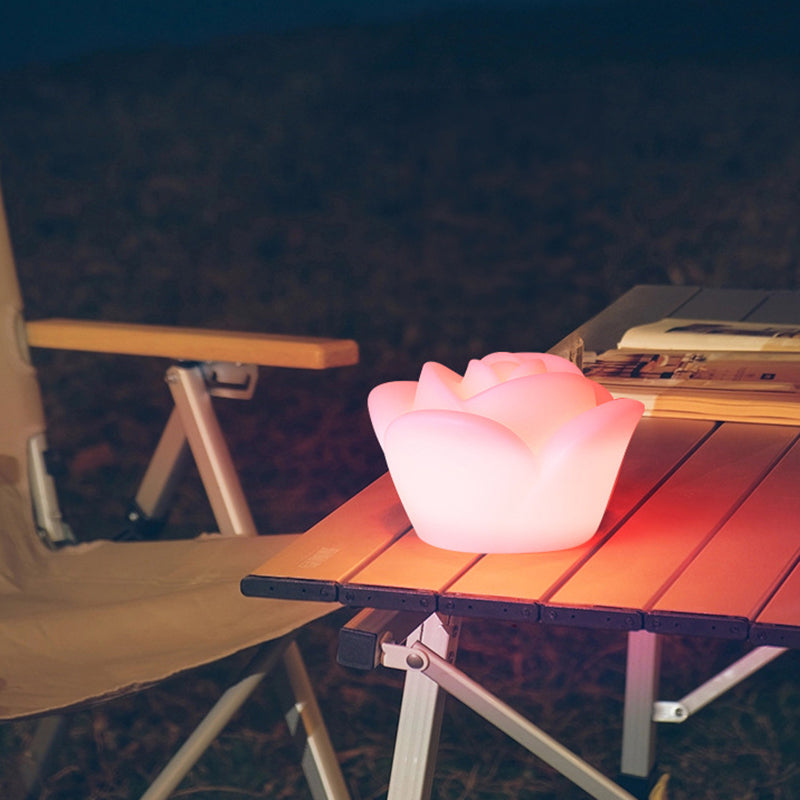 Rechargeable PE Rose Table Outdoor Light