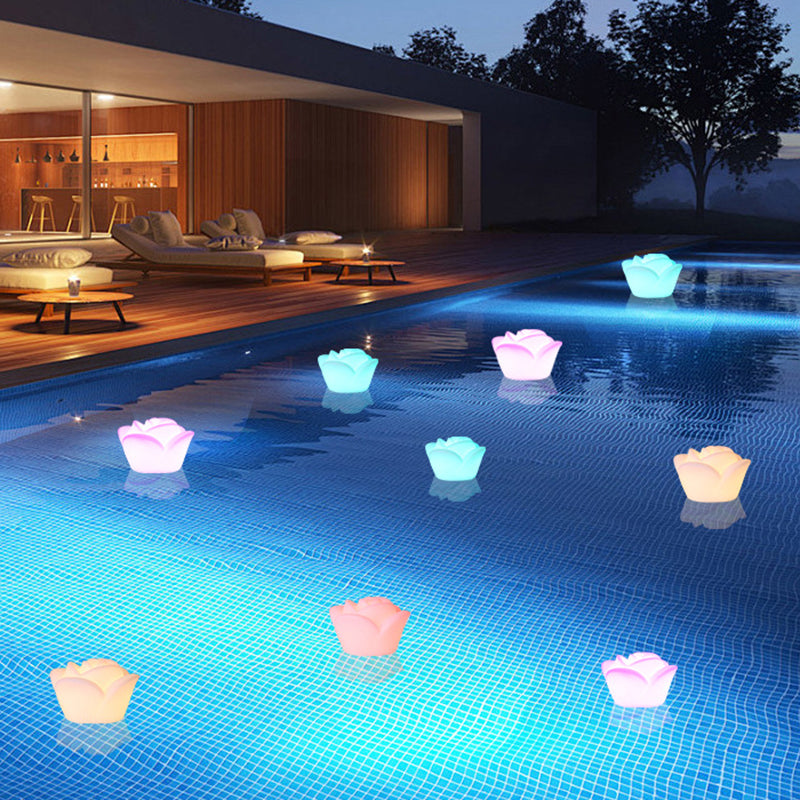 Rechargeable PE Rose Table Outdoor Light