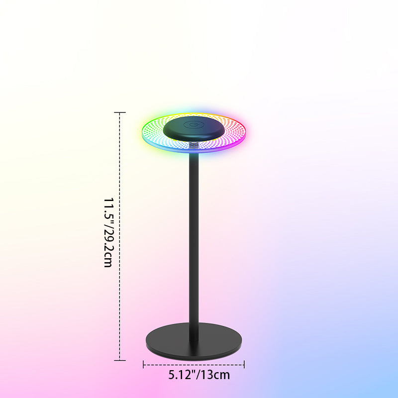 Rechargeable Round Square Iron Table Lamp