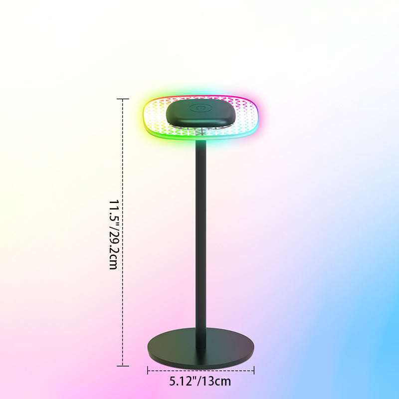 Rechargeable Round Square Iron Table Lamp