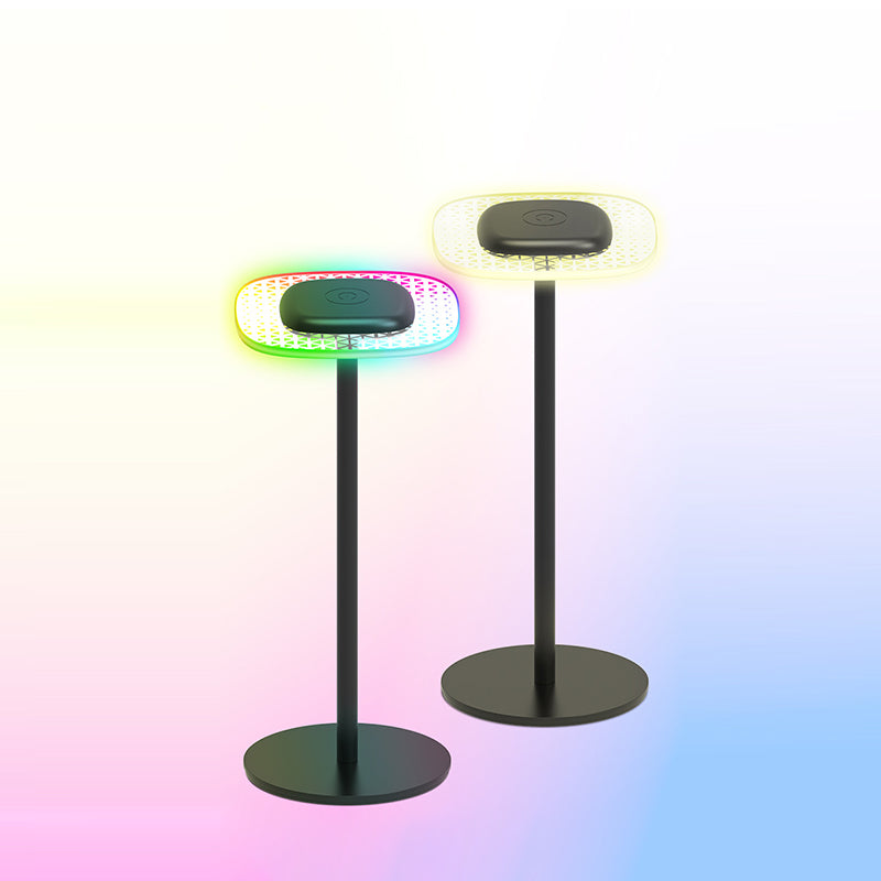 Rechargeable Round Square Iron Table Lamp