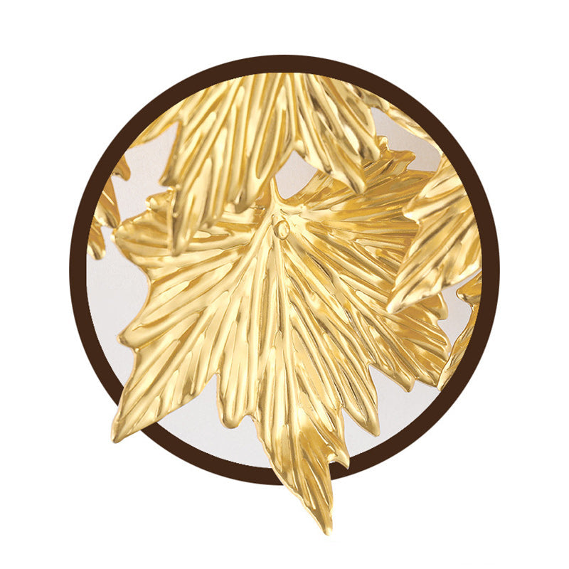Aluminum Maple Leaf 3/4/5 4-Light Wall Lamp