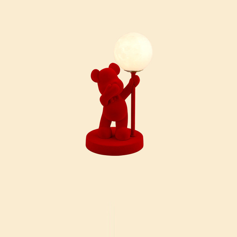Rechargeable Acrylic Flock Bear Table Lamp
