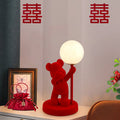 Rechargeable Acrylic Flock Bear Table Lamp