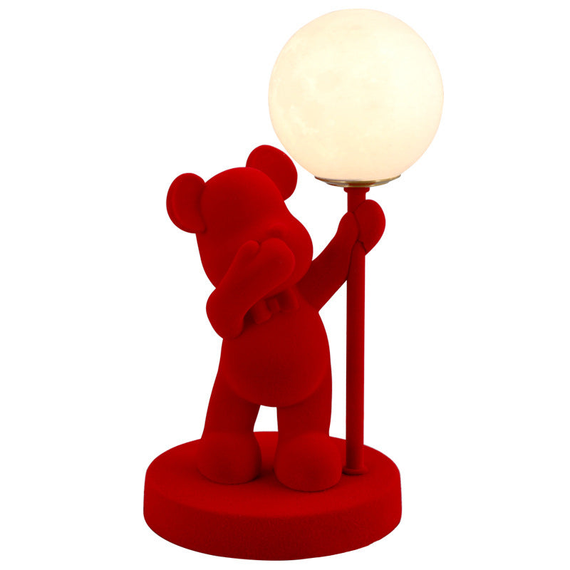 Rechargeable Acrylic Flock Bear Table Lamp