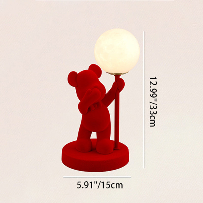 Rechargeable Acrylic Flock Bear Table Lamp