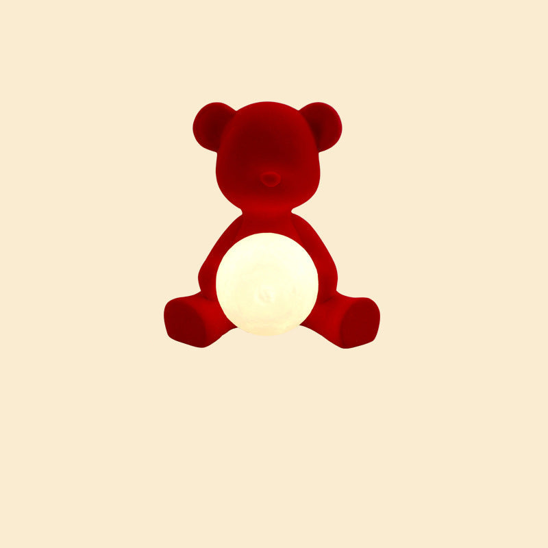 Rechargeable Acrylic Flock Bear Table Lamp