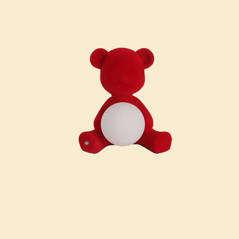 Rechargeable Acrylic Flock Bear Table Lamp