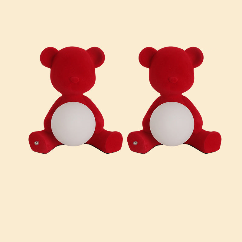 Rechargeable Acrylic Flock Bear Table Lamp