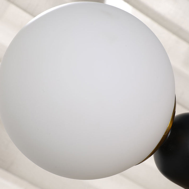 Iron Glass Rattan Ball Table Lamp