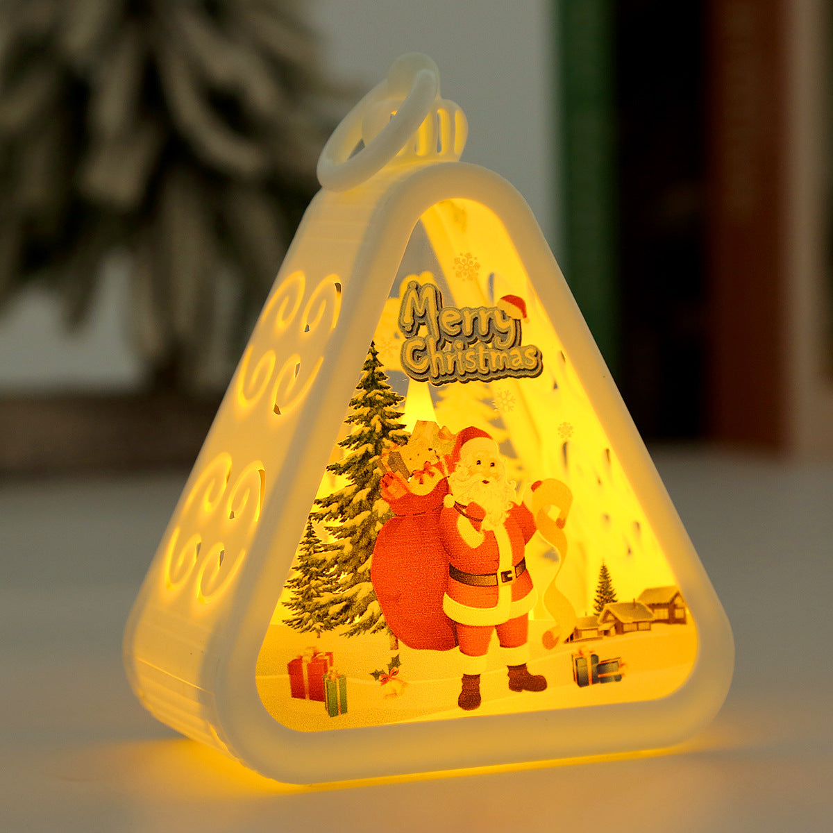 Battery Plastic Glass Table Lamp