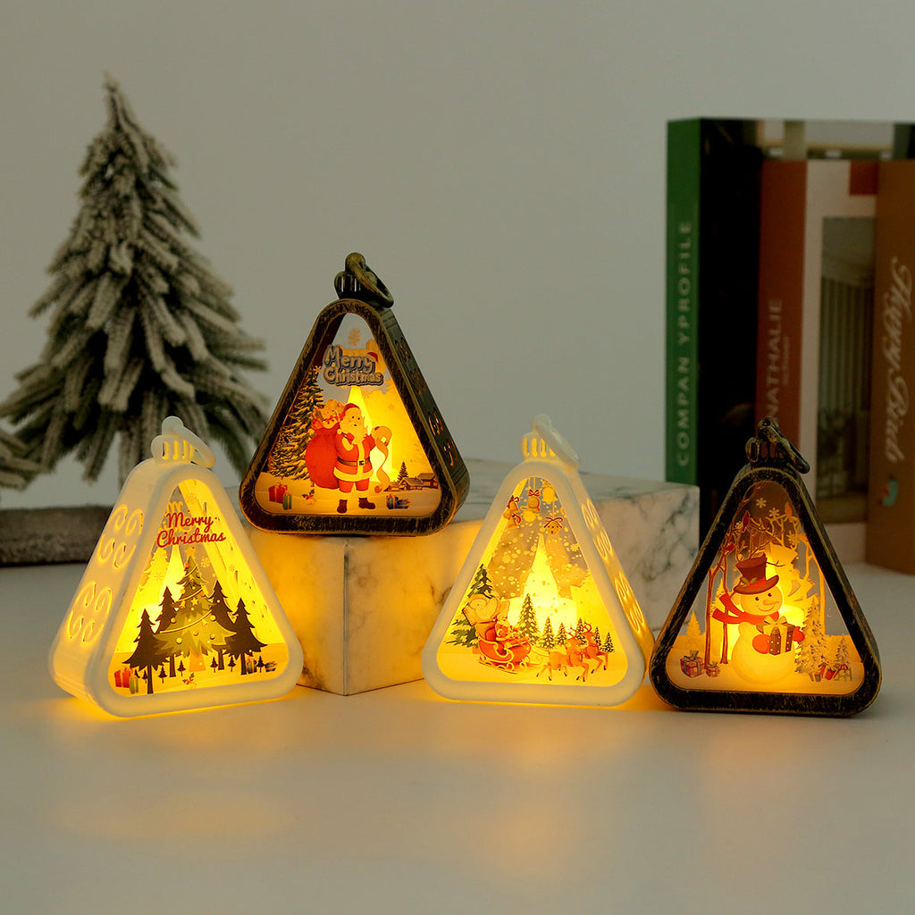 Battery Plastic Glass Table Lamp