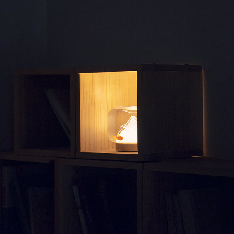 Rechargeable Glass Beech Wood Table Lamp