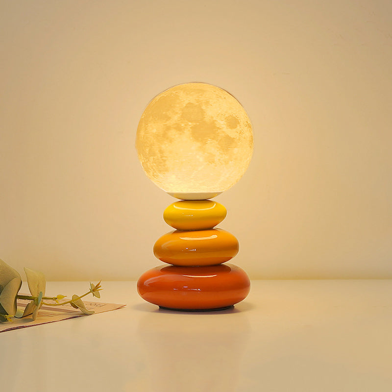 Ceramic PLA Ball Moon Table Lamp