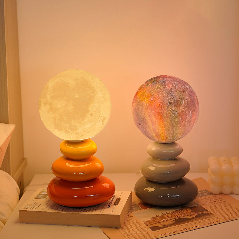 Ceramic PLA Ball Moon Table Lamp
