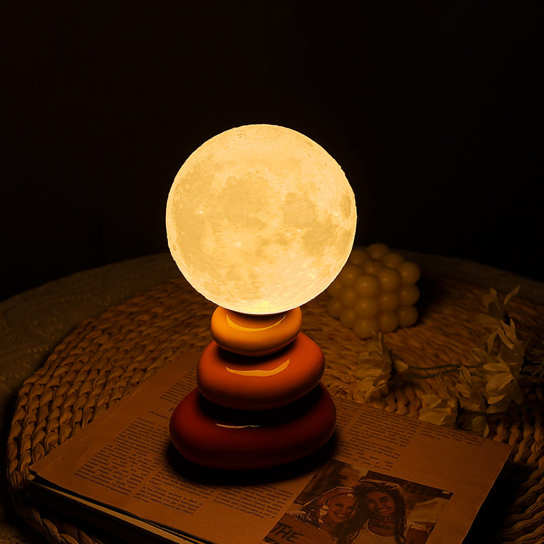 Ceramic PLA Ball Moon Table Lamp
