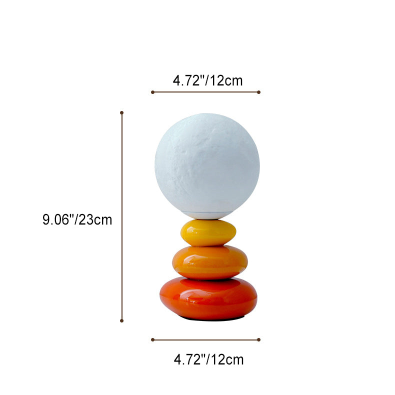 Ceramic PLA Ball Moon Table Lamp
