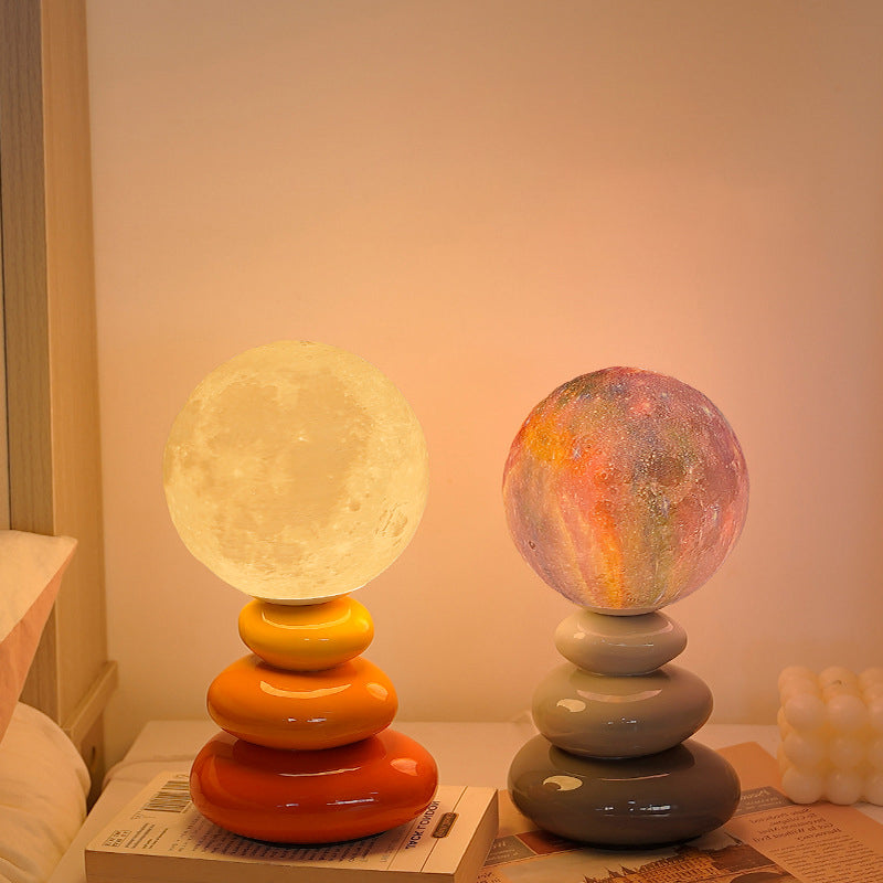 Ceramic PLA Ball Moon Table Lamp