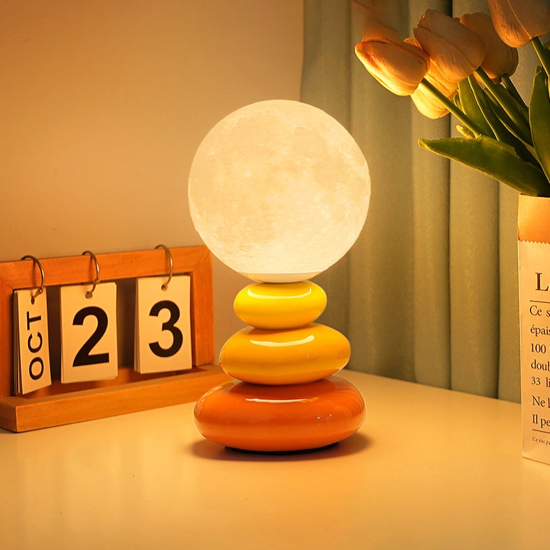 Ceramic PLA Ball Moon Table Lamp