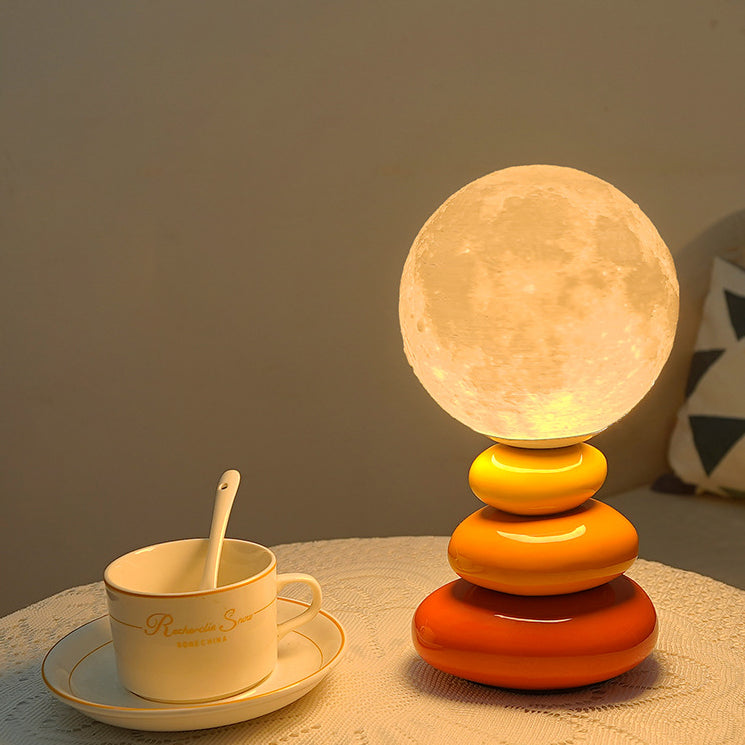 Ceramic PLA Ball Moon Table Lamp