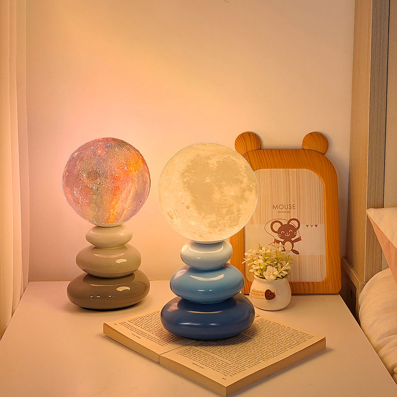 Ceramic PLA Ball Moon Table Lamp