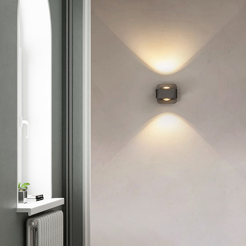 Aluminum Square Rotatable Bedside Wall Lamp
