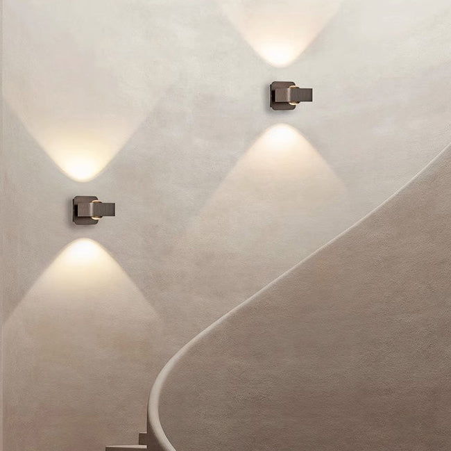 Aluminum Square Rotatable Bedside Wall Lamp