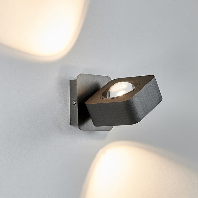 Aluminum Square Rotatable Bedside Wall Lamp