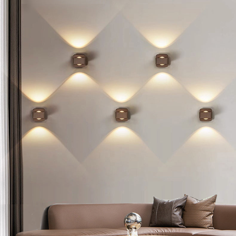 Aluminum Square Rotatable Bedside Wall Lamp