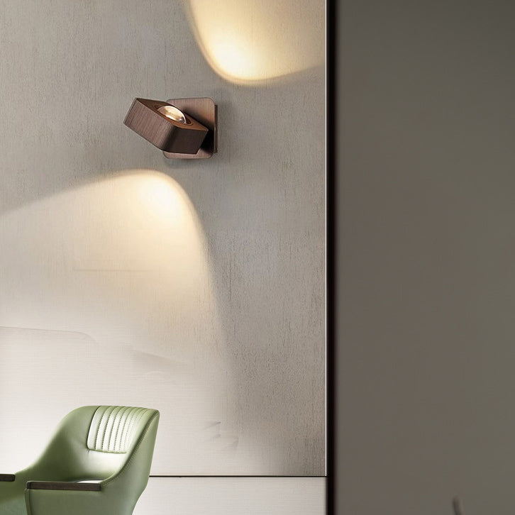 Aluminum Square Rotatable Bedside Wall Lamp