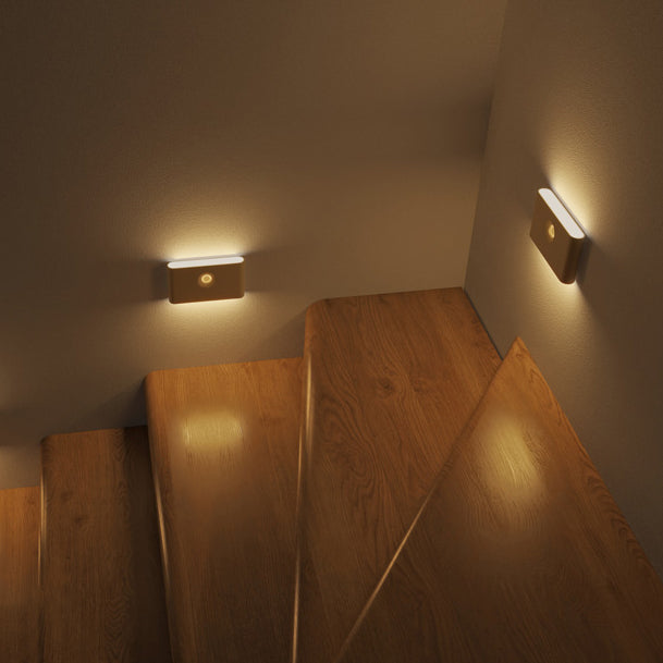 Rechargeable ABS Rectangular Human Wall Lamp