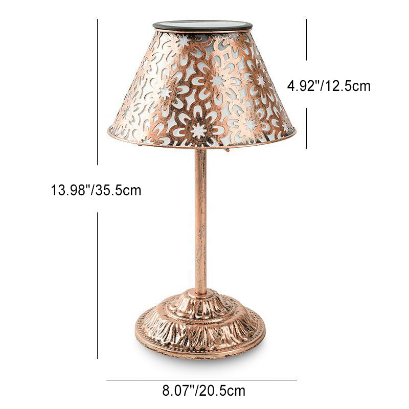 Farmhouse Rechargeable Conic Flower Outdoor Light