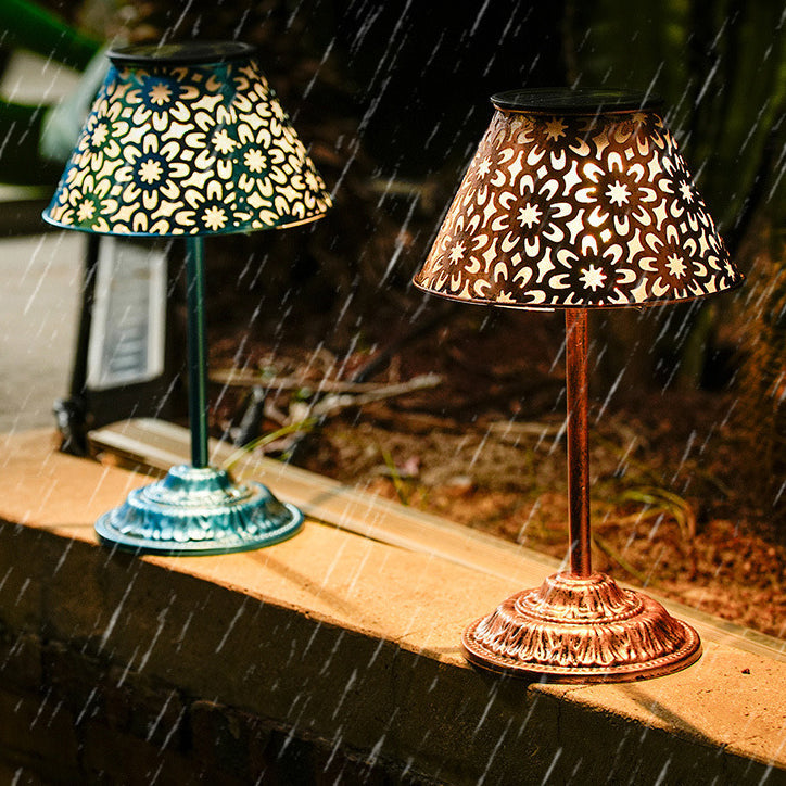 Farmhouse Rechargeable Conic Flower Outdoor Light
