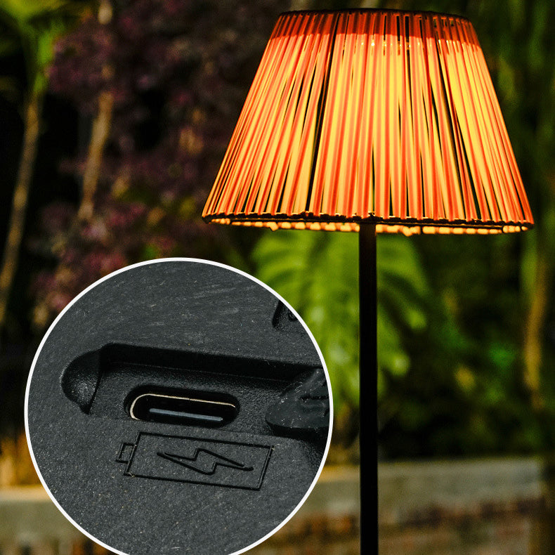 Traditional Japanese Solar Iron Outdoor Light