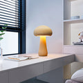 Rechargeable Solid Wood Mushroom Table Lamp