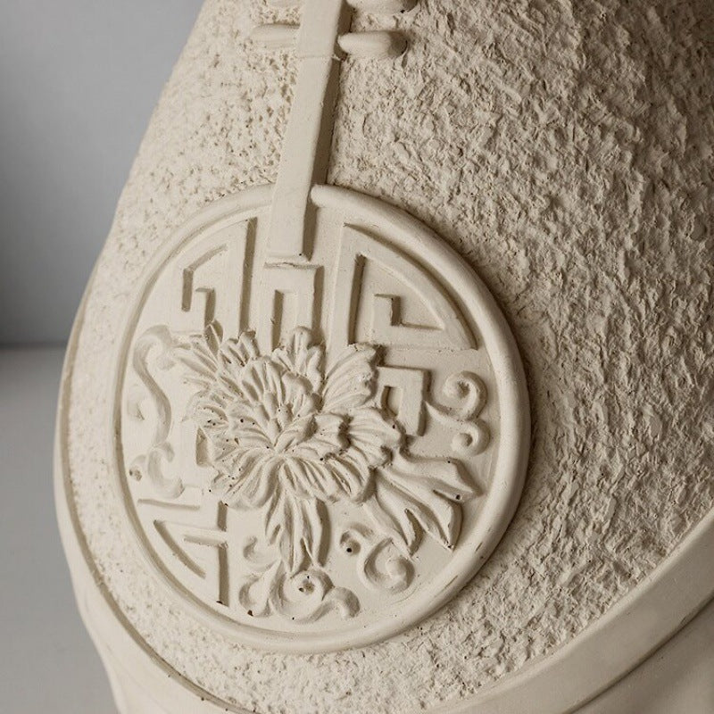 Cement Fabric Conic Flower Table Lamp