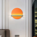 Iron Aluminum Round Pinstripe Wall Lamp