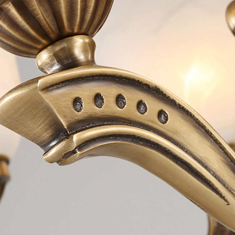 Copper Glass Hardware Bell Wall Lamp