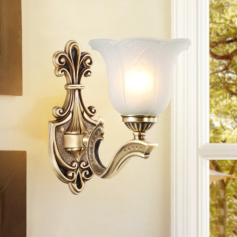 Copper Glass Hardware Bell Wall Lamp
