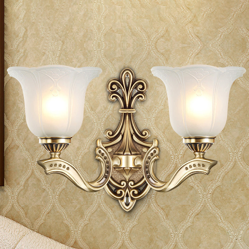 Copper Glass Hardware Bell Wall Lamp