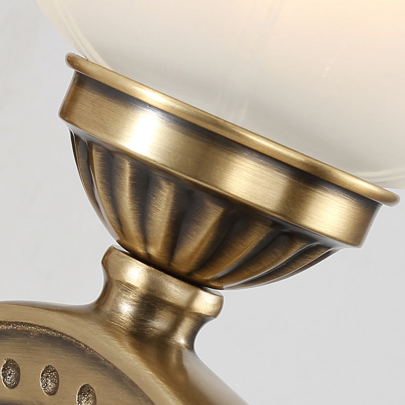 Copper Glass Hardware Bell Wall Lamp