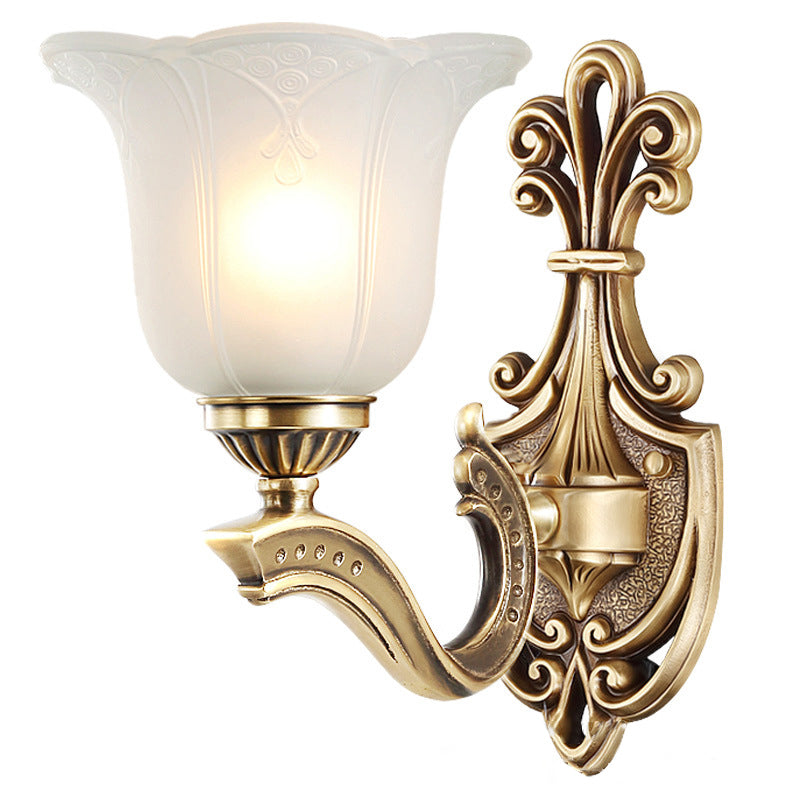 Copper Glass Hardware Bell Wall Lamp