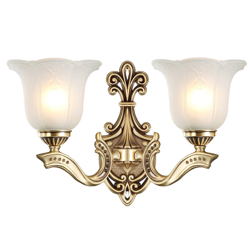 Copper Glass Hardware Bell Wall Lamp