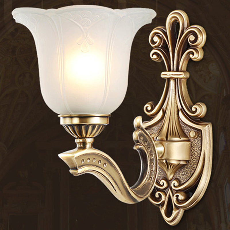 Copper Glass Hardware Bell Wall Lamp